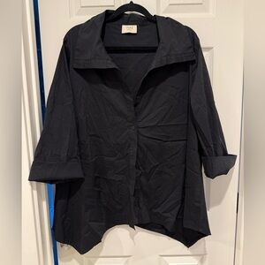 INAE Black Button Down 3/4 Sleeve